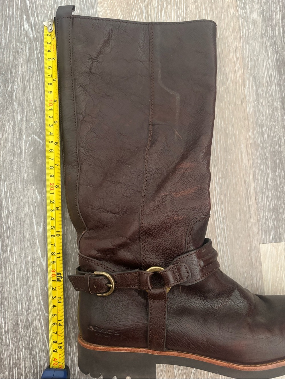 Coach Brown Leather Riding Boots - Picture 7 of 8
